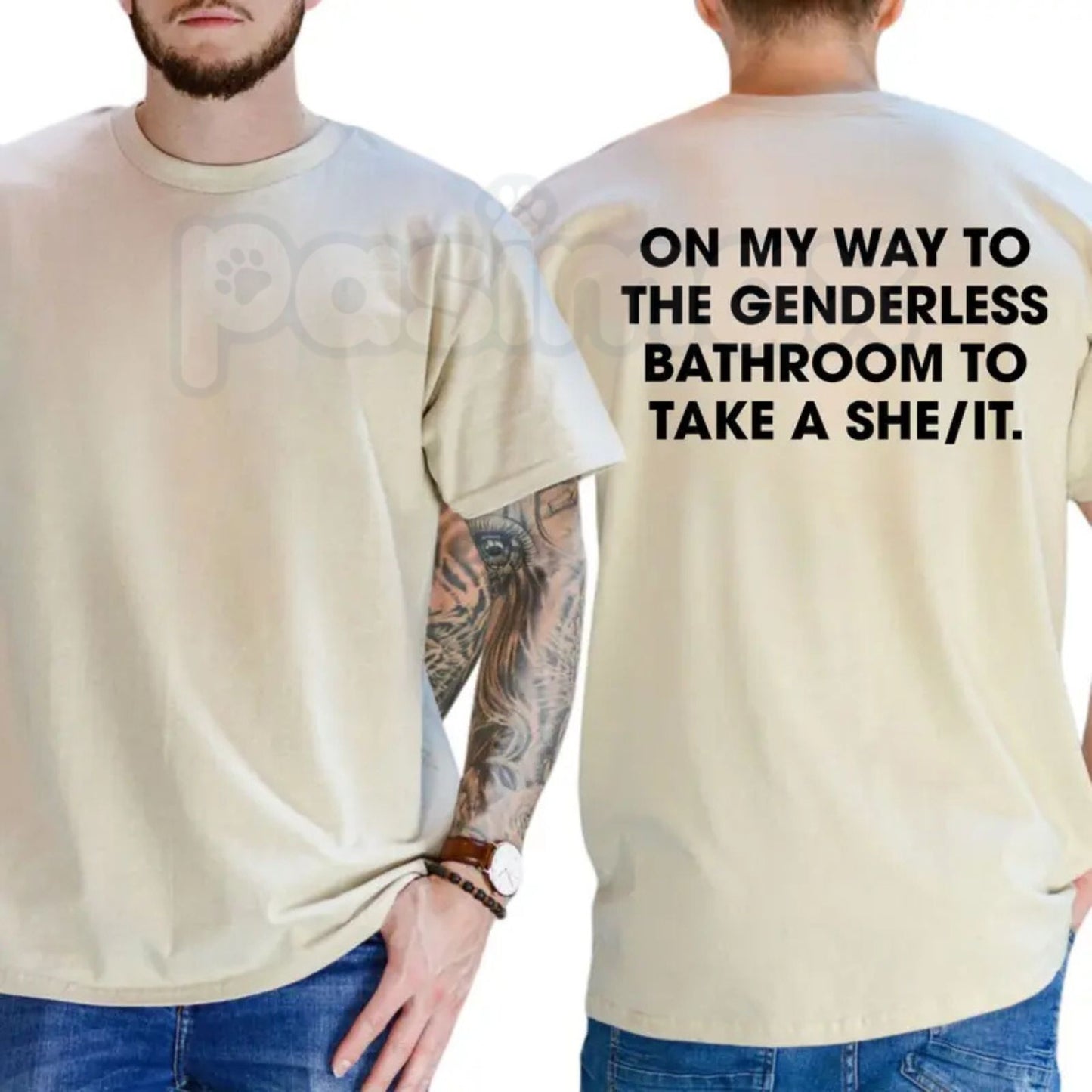 "On My Way" Genderless Graphic T-Shirt – Minimalist Modern Fluid Fit Unisex Crewneck Tee