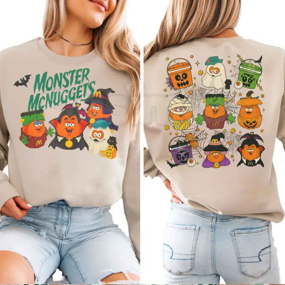 McNuggets Buddies 2-Sided Sweatshirt | Vintage 90s Pop Culture Crewneck