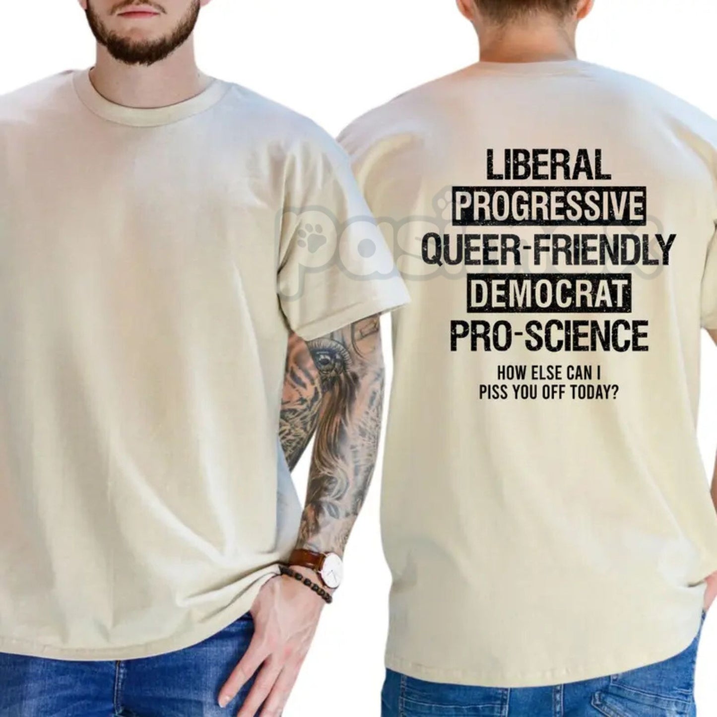 Liberal Progressive "Pro-Science" T-Shirt – Queer Friendly Democrat Graphic Tee, Premium 100% Cotton Social Justice Top, Soft Lived-In Heavyweight Inclusive Activist Shirt, Made in USA