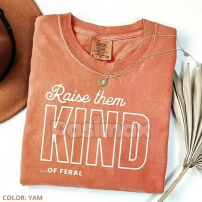 'Raise Them Kind, Not Controlled' Comfort Colors® T-Shirt – Funny Mama Tee, Feral Boys Mom Gift, Casual Cotton Womenswear