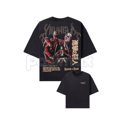 Attack on Titan Anime T-Shirt (Shiganshina) - Titans Horror Graphic Tee, Themed AOT Fan Apparel, Freedom Seeker Gift