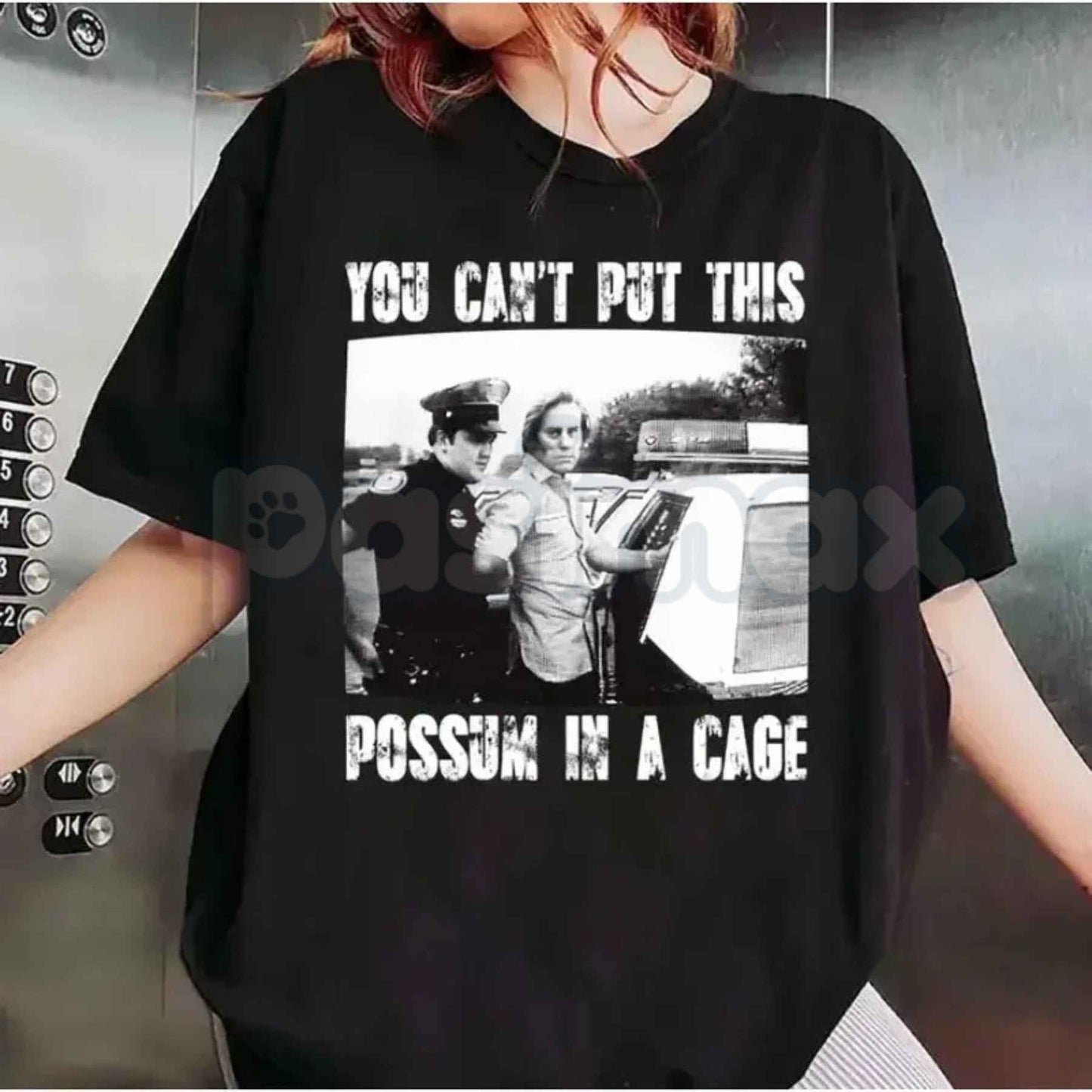You Can’t Put This Possum In A Cage T-Shirt – Funny George Jones Arrest Outlaw Country Unisex Cotton Tee