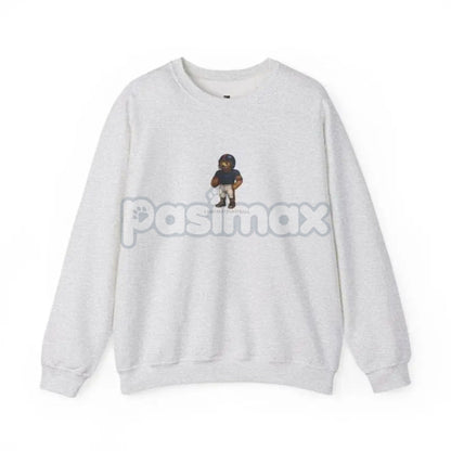Vintage Football Teddy Bear Sweatshirt – Custom Team Fan Gift in Ash Color