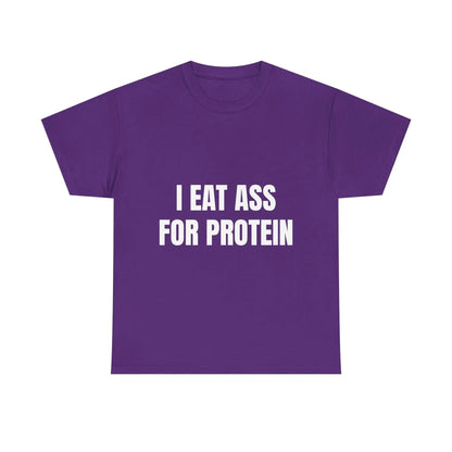 "I EAT THIS FOR PROTEIN" Funny T-Shirt - Viral Gym Shirt, Humorous Workout Tee