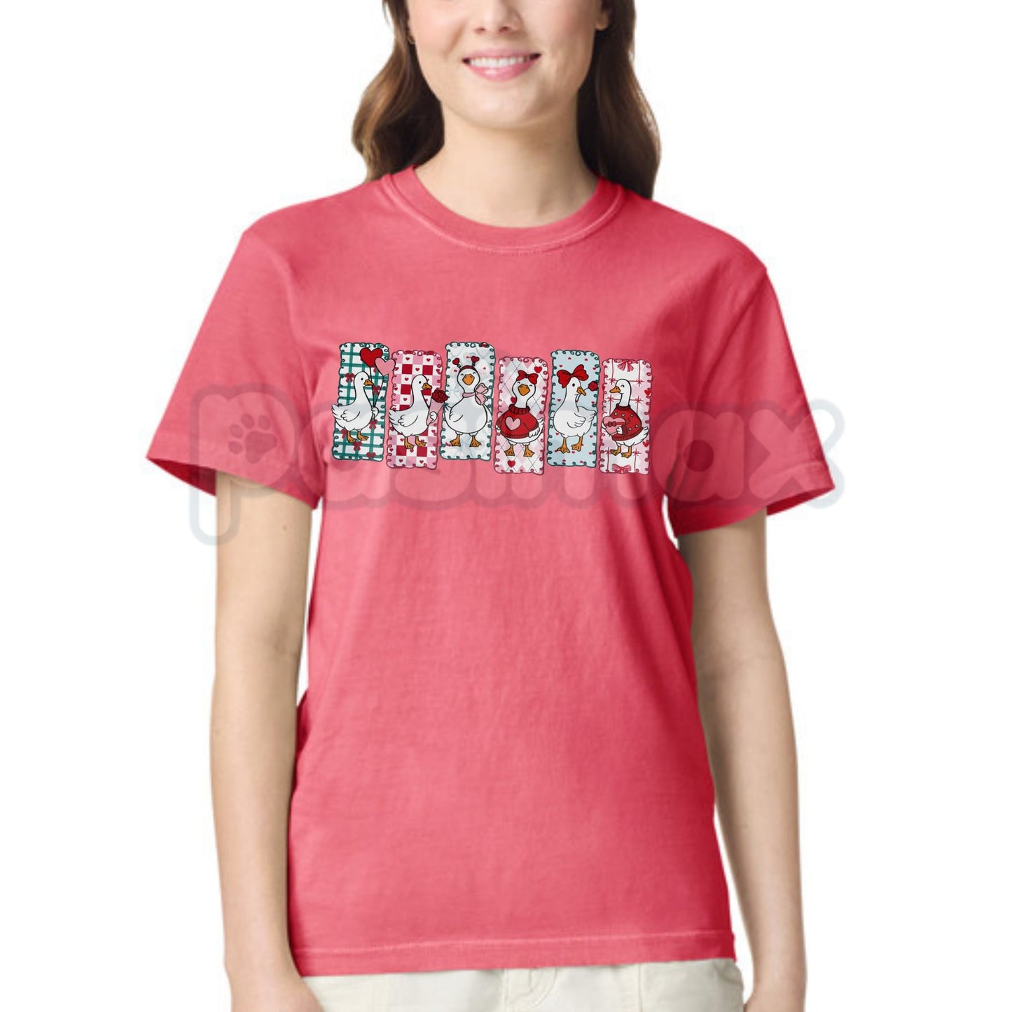 Comfort Colors® "Be My Silly Goose" Valentine Shirt – Retro Goose Pun T-Shirt, Groovy Heart Animal Tee, Vintage Valentine's Day Gift