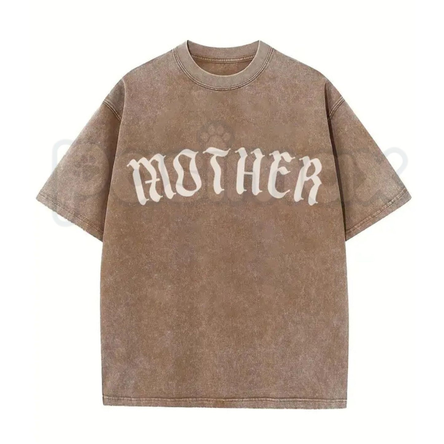 The Matriarch: Mother Gothic Washed Tee – Dark Mystic Graphic Shirt, Vintage Distressed Heavy Cotton Top