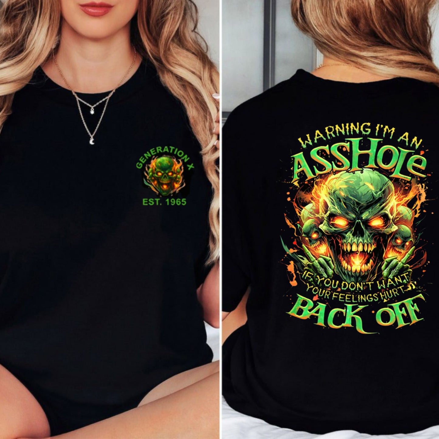 "Warning I'm An A*shole" Gen X T-shirt - Custom Year "FAFO" Tee, Badass Generation Apparel