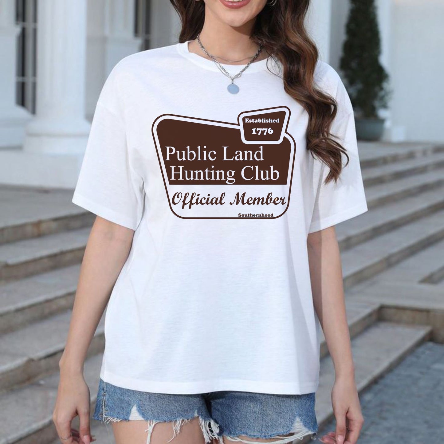 Public Land Hunting Club T-Shirt - Sage Color Tee, Hunter & Outdoorsman Apparel