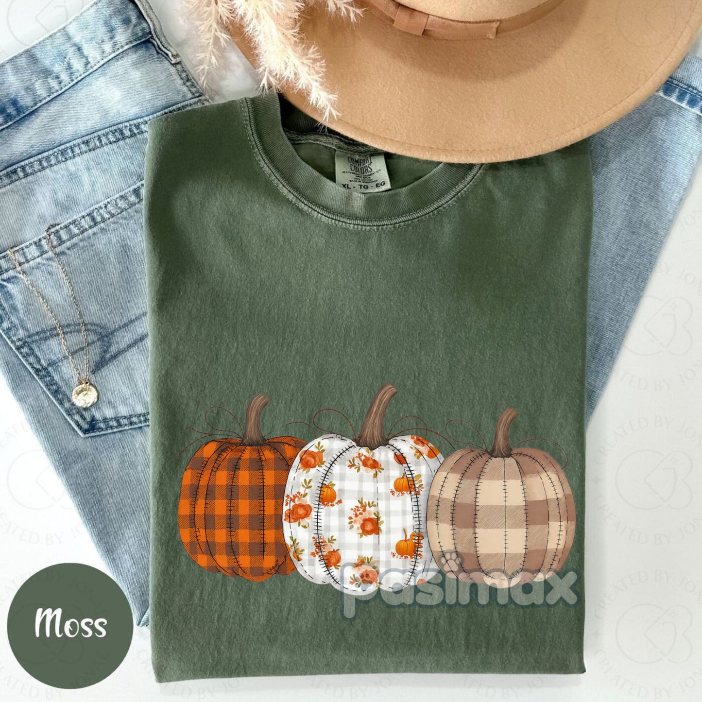 Retro Fall Pumpkin Comfort Colors T-shirt – Vintage Autumn Tee, Cozy Fall Vibes Shirt, Pumpkin Spice Graphic Top