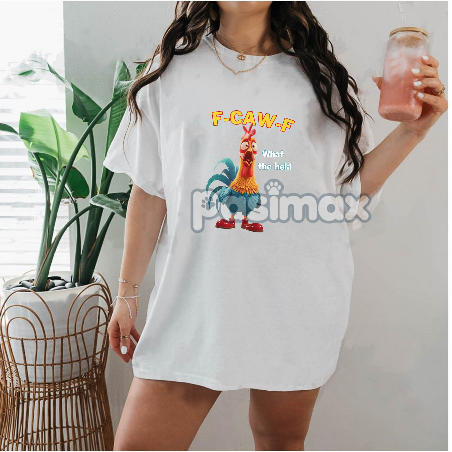F-CAW-F Funny Chicken T-Shirt - Sarcastic Farm Animal Tee, Humorous Graphic Apparel