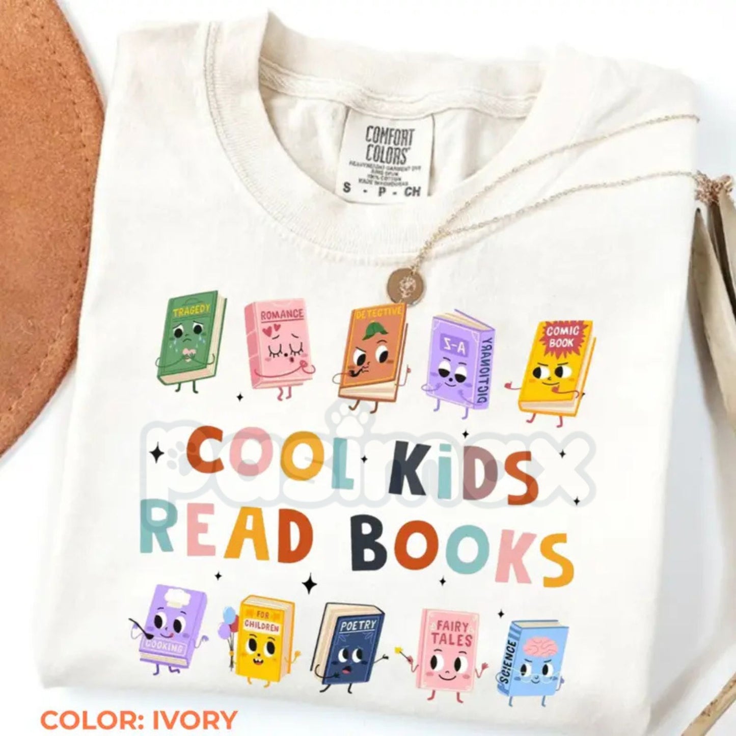 Comfort Colors® Cool Kids Read Books T-Shirt – Retro Teacher Graphic Tee, Librarian Shirt, Kindergarten Reading Teacher Top, School Literacy Gift