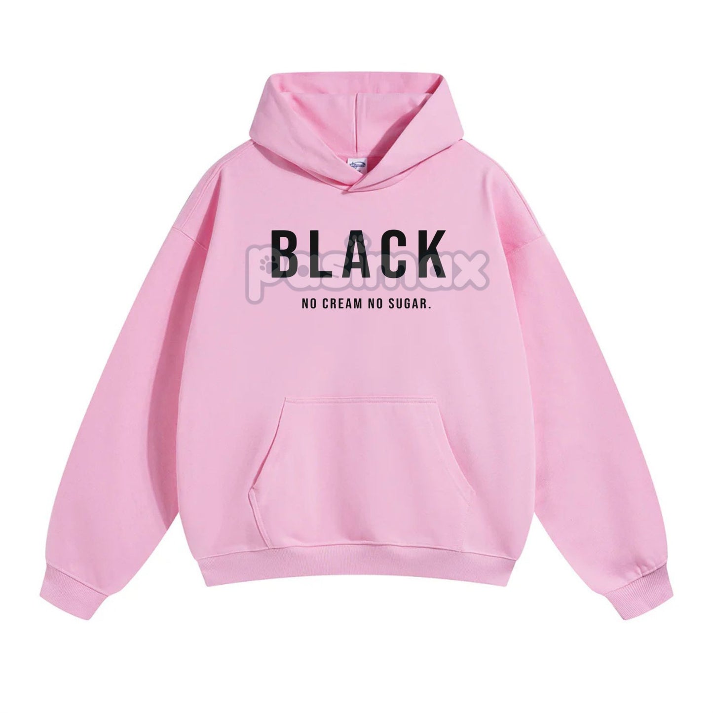 Black No Cream No Sugar Hoodie – Minimalist Coffee Lover Pullover, No-Nonsense Attitude Apparel