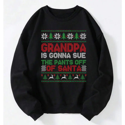 Grandma & Grandpa Funny Christmas Matching Sweatshirt – Holiday Grandparent Crewneck Set