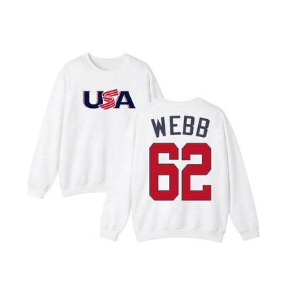 Vintage Team USA Baseball Sweatshirt | 2026 World Baseball Tournament Crewneck | White & Black Colorblock Pullover | Retro American Baseball Jumper | USA Flag Graphic Sports Top | 2026 Game Day Fan Apparel