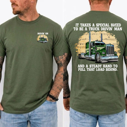Movin' On Trucker Vintage T-Shirt – Retro 70s TV Show Big Rig Trucking Unisex Graphic Tee