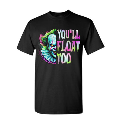 Horror Characters Movie T-Shirt - Scary Clown & Monster Graphic Tee, Halloween Womenswear