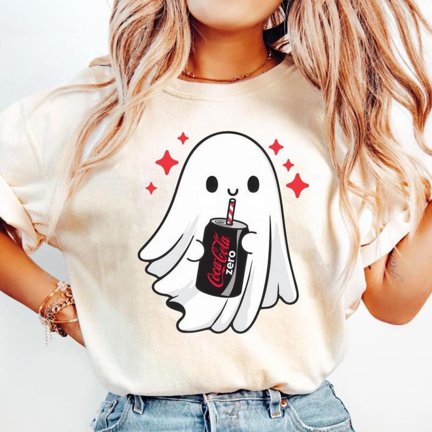 Funny Skeleton Ghost Halloween T-Shirt - Spooky Graphic Tee, Ghost Lover Gift, Unisex Soft Cotton Shirt