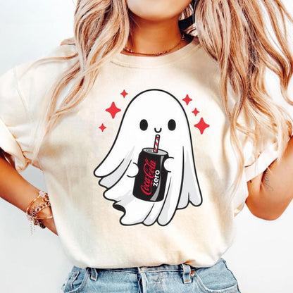 Funny Skeleton Ghost Halloween T-Shirt - Spooky Graphic Tee, Ghost Lover Gift, Unisex Soft Cotton Shirt