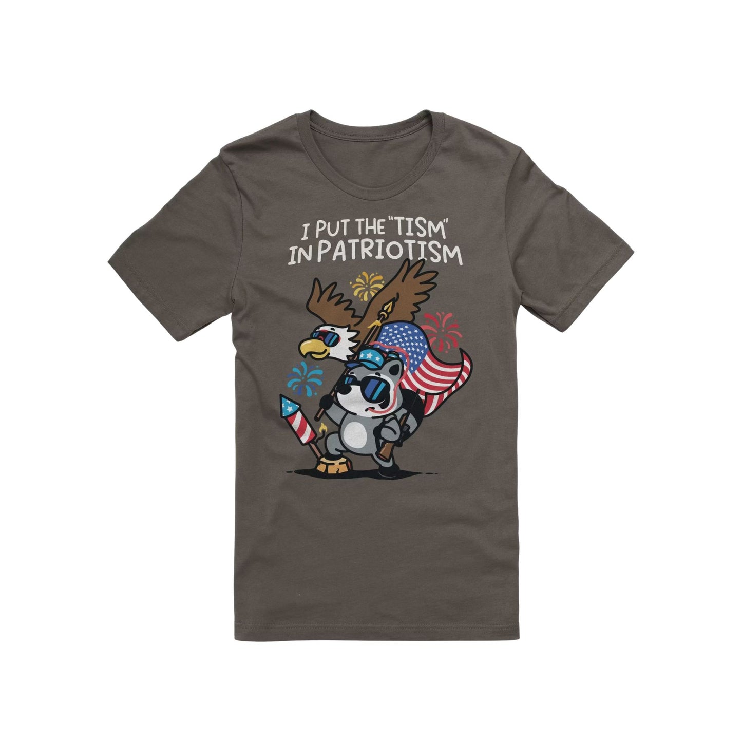 'Tism in Patriotism' T-shirt - Funny Internet Meme Shirt, Patriotic Humor Apparel