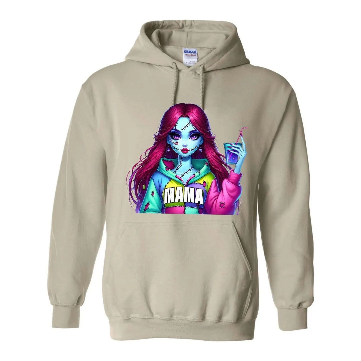 Spooky Mama Movies Characters Hoodie – Cool Halloween Pullover for Moms, Cozy & Funny Horror Film Fan Gift