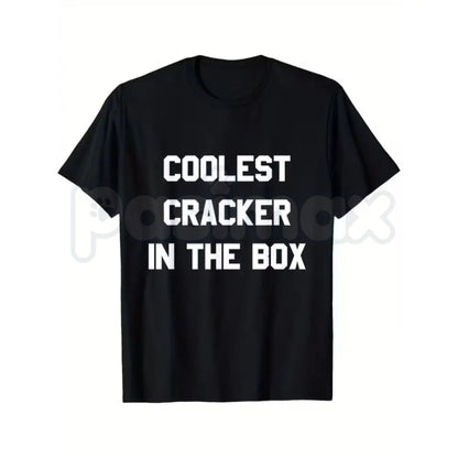 "Coolest Cracker In The Box" T-Shirt – Funny Self-Deprecating Graphic Tee, Remastered Heavy Cotton Witty Statement Top, Soft Lived-In Heavyweight Sarcastic Shirt, Made in USA
