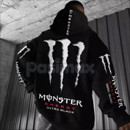 Monster Energy Claw Streetwear Hoodie – Oversized Graphic Pullover, Iconic Energy Drink Merch, Unisex