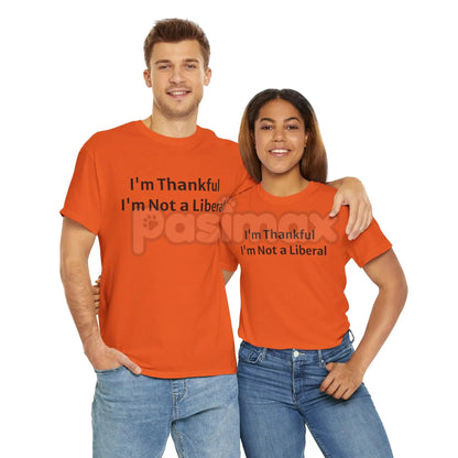 Funny "Not a Lib" Thanksgiving Shirt - Conservative Holiday Humor Tee, Anti-Woke Dinner Party Gift, Political Statement Apparel