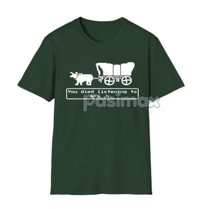Jr Oregon Trail T-Shirt - Anti-Trump Political Humor Tee, Funny Vintage Game Parody