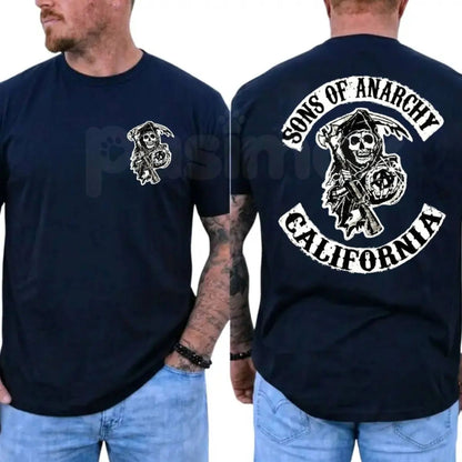 SOA Vintage Biker Graphic Tee – Jax Teller Retro Motorcycle Club Unisex Fan T-Shirt
