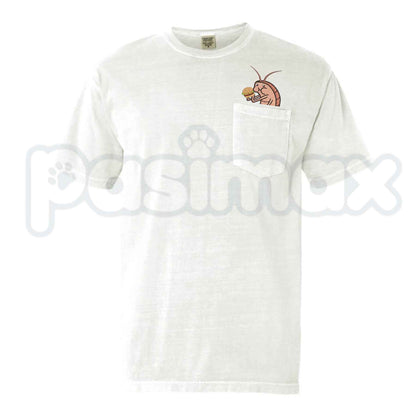 Comfort Colors® Embroidered "Fish Memes" Pocket T-Shirt – Witty Fishing Humor Graphic Tee, Novelty Fisherman Unisex Top