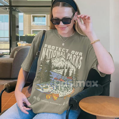 'Respect the Local Wildlife' Tee – National Parks Hiking Camping Clothes, Granola Girl Adventure Shirt, Wanderlust T-shirt