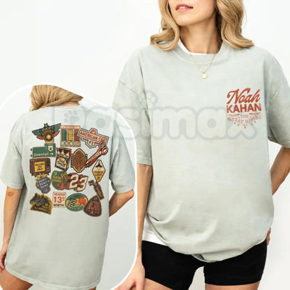 Comfort Colors® Noah Kahan "Porch Light" T-Shirt – Indie Folk Concert Tee, Back Print Lyric Graphic Shirt, Aesthetic Stick Season Fan Apparel