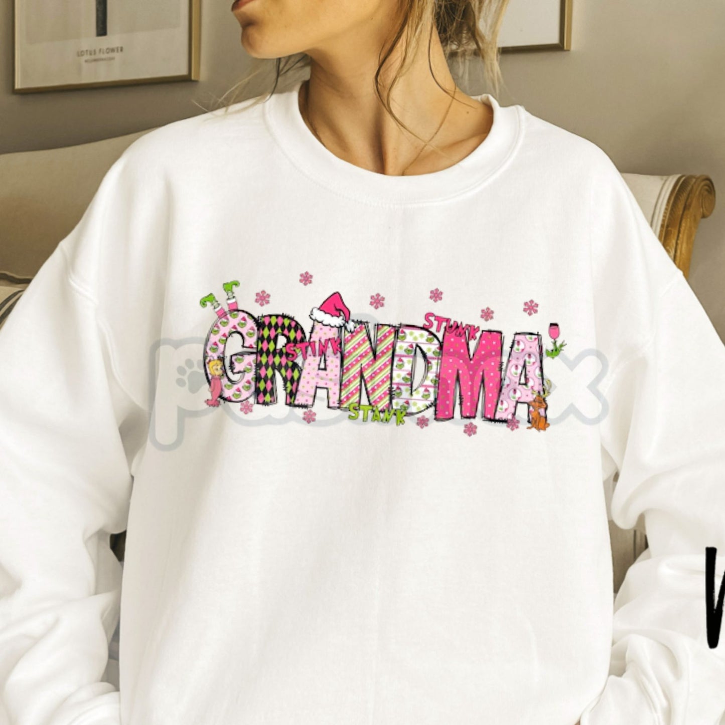 Grandma Christmas 2025 Sweatshirt | Matching Family Christmas Shirts | Custom Holiday Photo Jumper