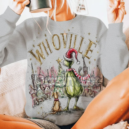 Retro Grinchmas Christmas Sweatshirt – Vintage Holiday Movie Pullover for Grinch Fans