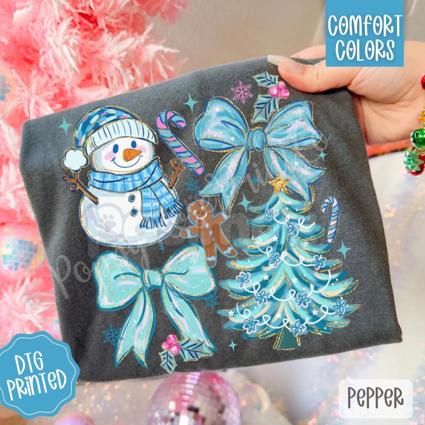 'I'll Have a Blue Christmas' Comfort Colors® T-Shirt – Retro Holiday Song Tee, Trendy Winter Aesthetic Apparel