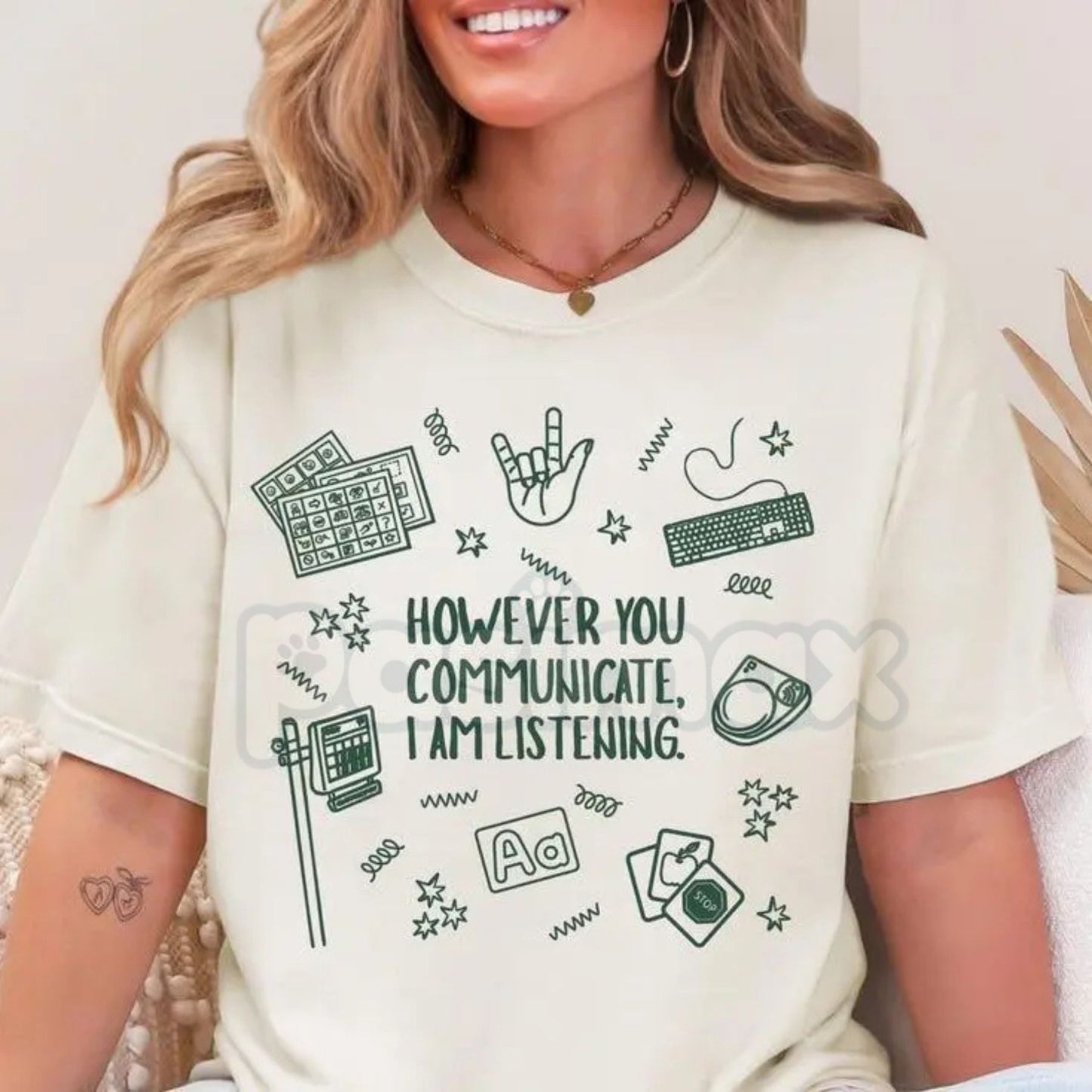 Comfort Colors® "Everyone Deserves Communication" T-Shirt – Aesthetic SLP Advocacy Tee, Neurodiversity Speech Therapy Shirt, Inclusive Communication Advocate Gift