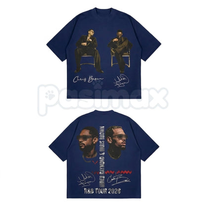 Raymond & Brown "The R&B Tour 2026" T-Shirt – V10 Premium Cotton Music Duo Graphic Tee, Remastered Heavyweight Soul & Soul-Jazz Top, Official Concert Merchandise Shirt, Made in USA