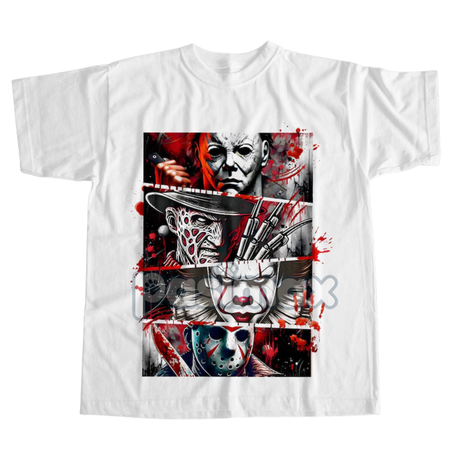 Halloween Horror Anime T-Shirt - Spooky Japanese Graphic Tee, Edgy Fall Wear