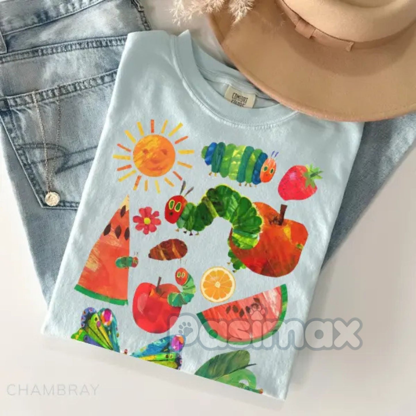 Hungry Caterpillar Teacher Shirt – Back To School Outfit, First Day of School Tee, Teacher Life Apparel, Gift for Educator