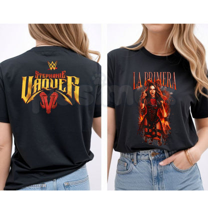 Stephanie Vaquer La Primera T-Shirt – Pro Wrestling World Champion Graphic Tee