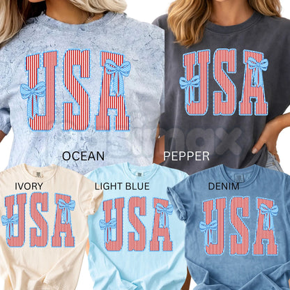 Comfort Colors® America 250 Years T-Shirt – Floral USA Stripe Graphic Tee, Retro July 4th Oversized Shirt, Semiquincentennial 1776–2026 Celebration Top