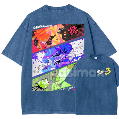 Splatoon 3 Cotton Unisex Round Neck Anime T-Shirt – Casual Graphic Tee