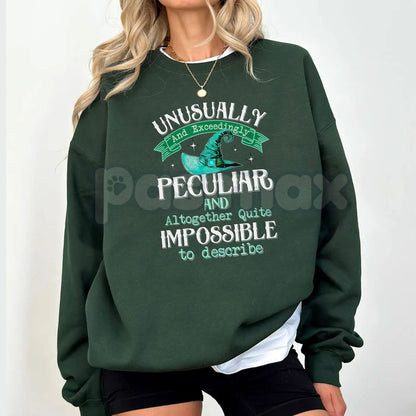 Matching Witchy Couples Sweatshirts | "Good Witch of the North" & "Exceedingly Peculiar" Shirts | Goth Cottagecore Magic Jumper Set
