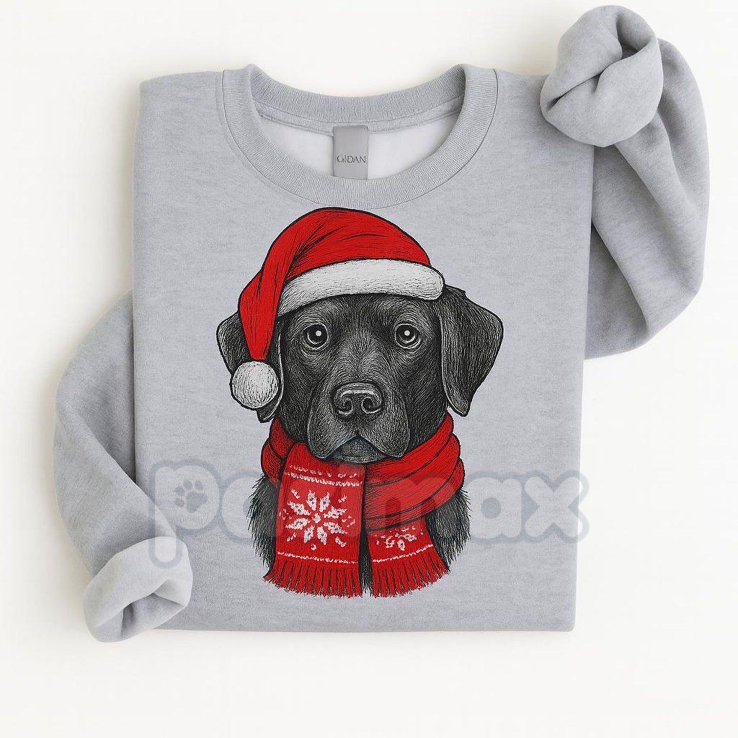 Ugly Christmas Style Santa Paws Dog Sport Grey Crewneck Sweater