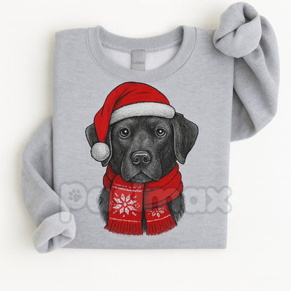 Ugly Christmas Style Santa Paws Dog Sport Grey Crewneck Sweater