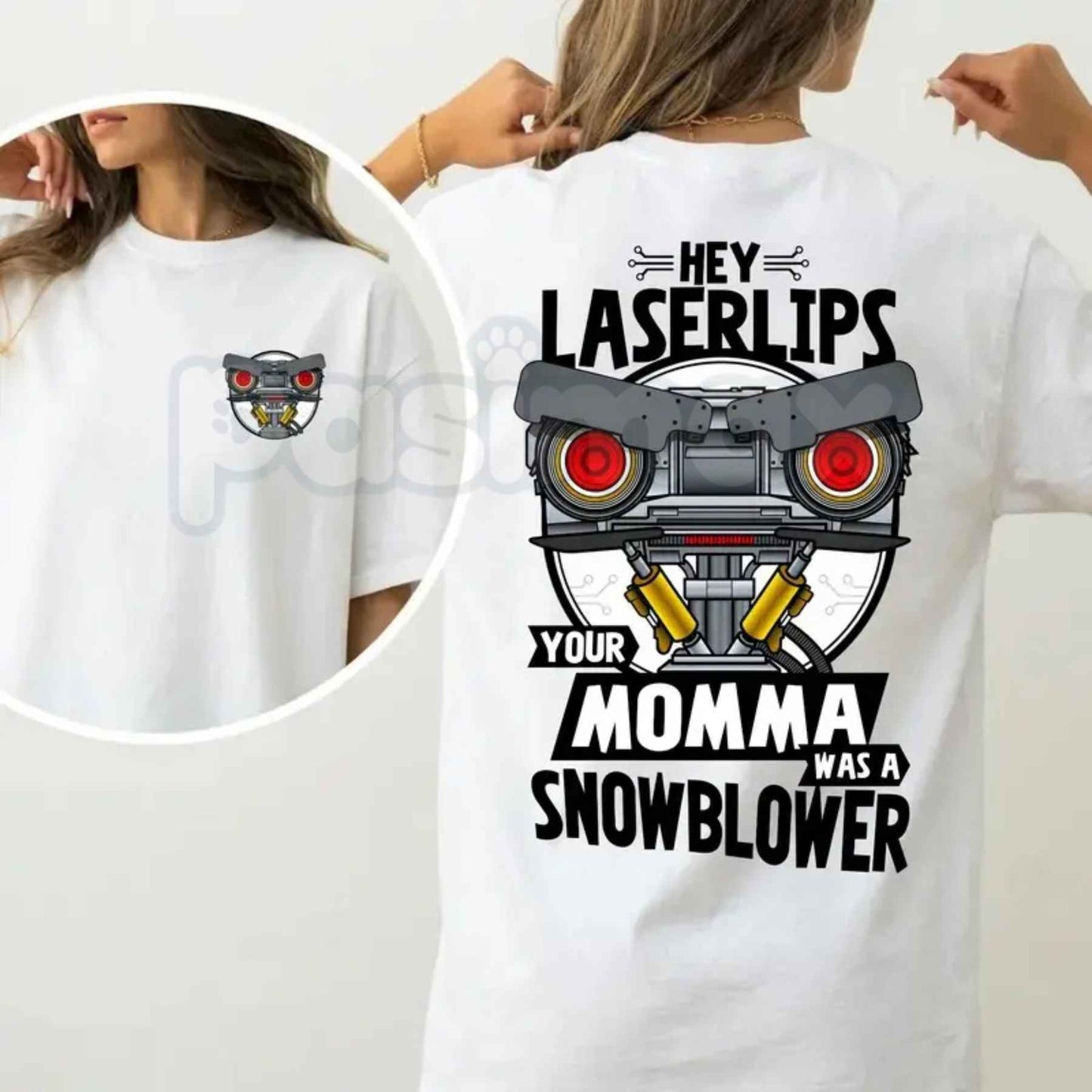 Short Circuit T-Shirt – Hey Laser Lips Your Mama Was A Snowblower Vintage Movie Tee