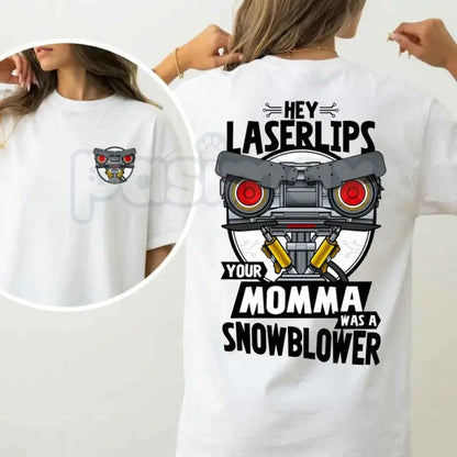 Short Circuit T-Shirt – Hey Laser Lips Your Mama Was A Snowblower Vintage Movie Tee
