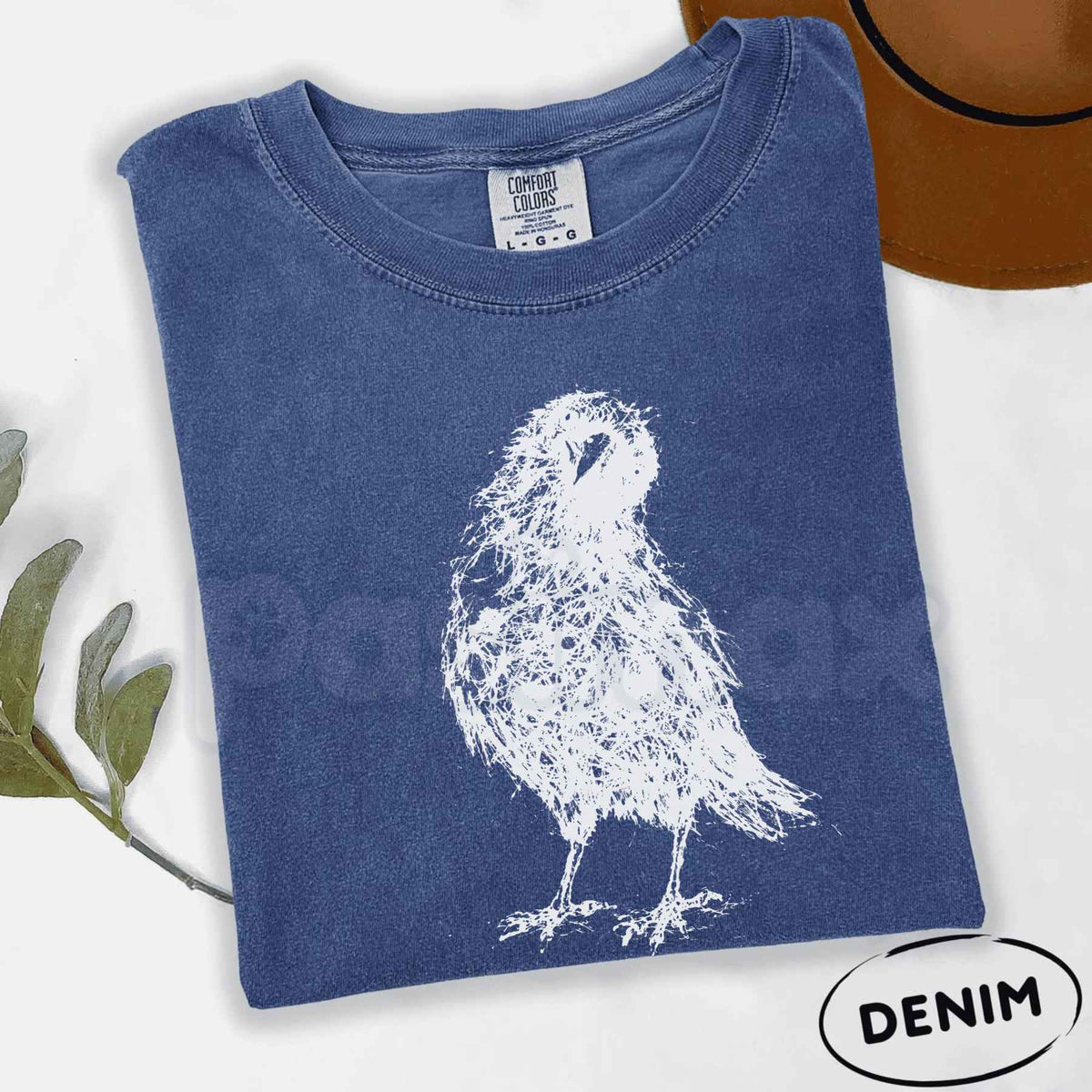 Comfort Colors® Crow Sketch T-Shirt – Gothic Raven Graphic Tee, Dark Academia Artistic Bird Unisex Top & Gift