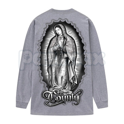 FB County Graphic Long Sleeve Tee – Authentic West Coast Streetwear, Premium Gildan 5400 Heavy Cotton Long Sleeve