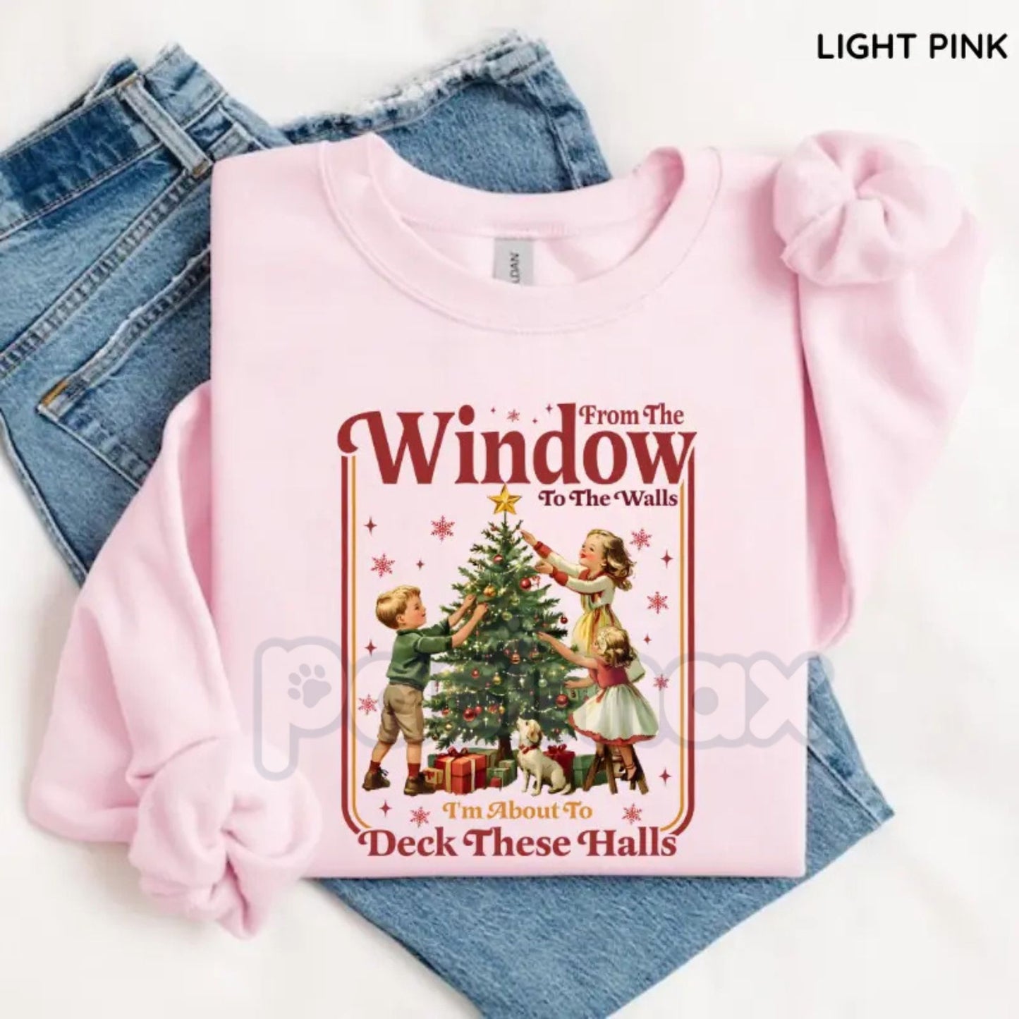 From The Windows To The Walls I’m About To Deck These Halls Sweatshirt | Funny Holiday Hip-Hop Jumper | Viral Christmas Meme Gift